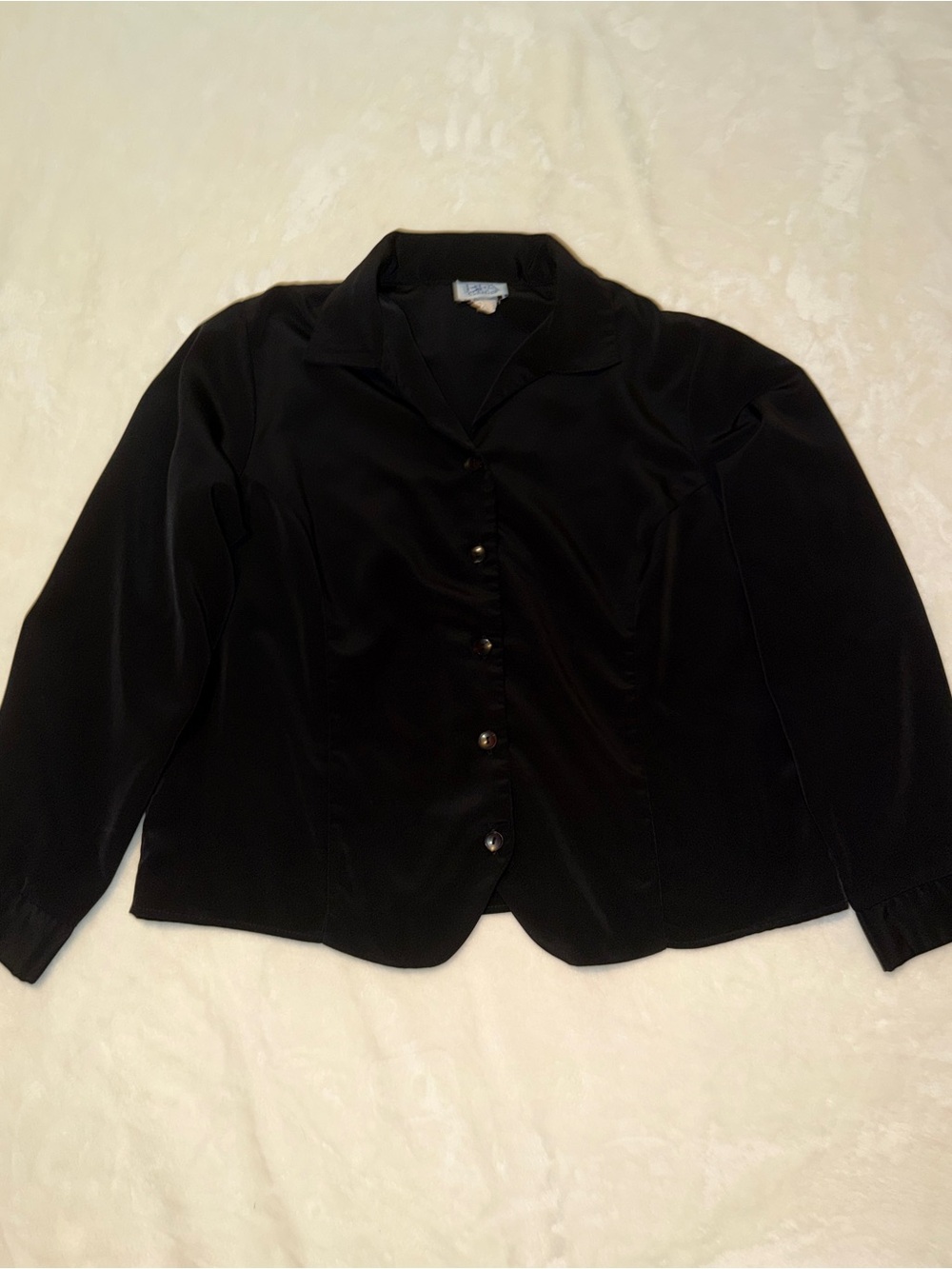 Classic Black Button-Front Blazer